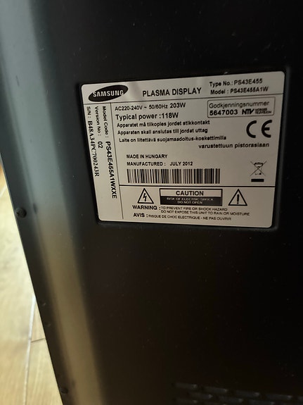 Samsung TV svart image 2