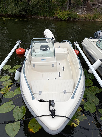 Terhi 4110 med Evinrude E-tec 30 hp 2018 och 80-trailer 6 of 9