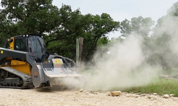 Krossa sten med din hjullastare, skidsteer, grävlastare