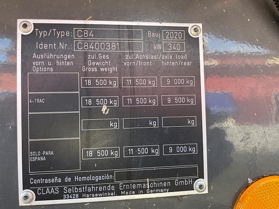 Beg delar till Claas Lexion 6800 Tröska 5 of 5