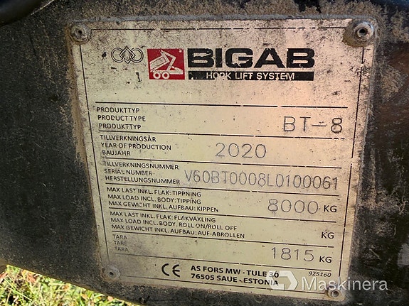 Dumpervagn Bigab BT-8 19 of 19
