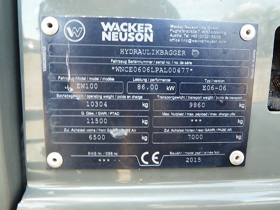 Wacker Neuson EW100 / 40 km/h 12 of 14