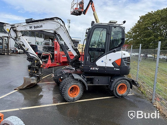 Bobcat E57W hjulgrävare, 2018, 2155 timmar Bo... via auktion