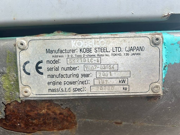 Kobelco SK 210 LC-6 9 of 21