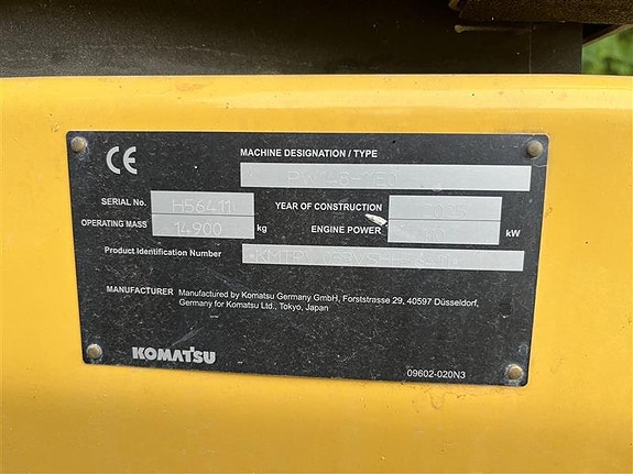 Komatsu PW148-11E0 5 of 6