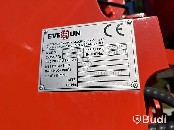 Hjullastare Everun ER416 – 2022 med Redskapsp... via auktion 13 of 27