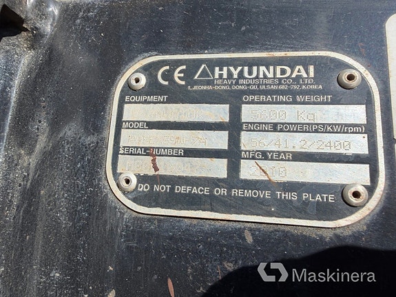 Hjulgrävare Hyundai Robex 55W-7A 12 of 27