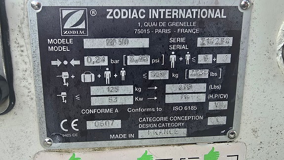 Zodiac Pro 500 Evinrude E-Tec 50hk 2 of 6