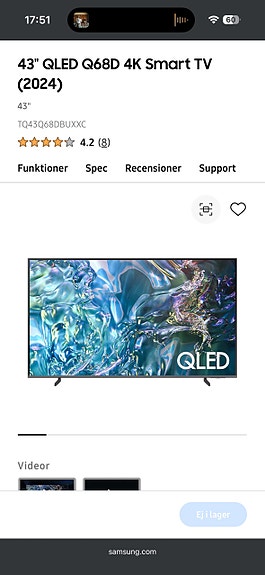Samsung QLED Smart TV 43 tum, 4k image 2
