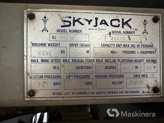 Saxlift SkyJack SJ-8841E 9 of 27