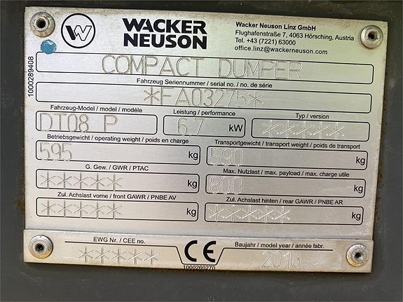 Wacker Neuson DT08 10 of 10