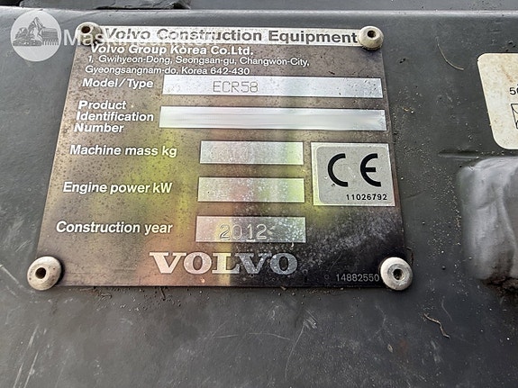 Bandgrävare Volvo ECR58 9 of 27