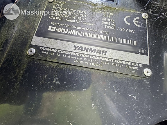 Yanmar 4tons Grävmaskin 9 of 27