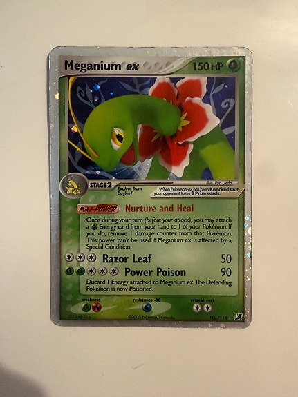 Pokémon Meganium ex samlarkort