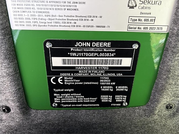 John Deere 1170G 20 of 21