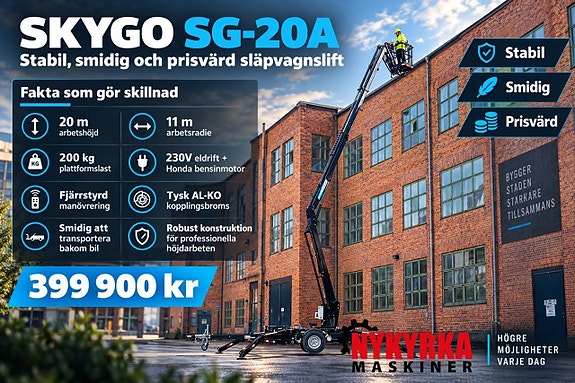 Ny! SkyGo SG-20A Skylift - Släpvagnslift - 20m - Bensin & EL 2 of 12
