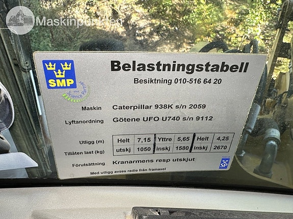 Cat 938k Hjullastare med redskap 21 of 27