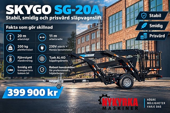 Ny! SkyGo SG-20A Skylift - Släpvagnslift - 20m - Bensin & EL 3 of 12