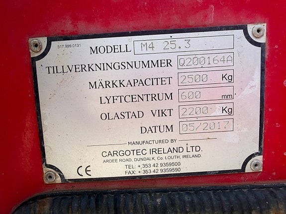 Moffett M4 25.3 påhängstruck – 2,5 ton – 2017 6 of 8
