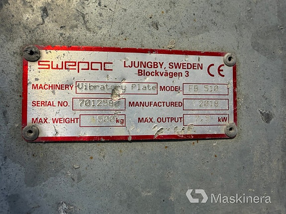 Markvibrator Swepac FB510 14 of 14