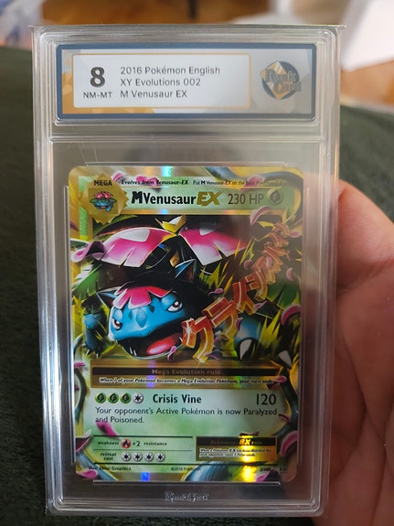 Pokémon M Venusaur EX XY Evolutions samlarkort RankCard 8