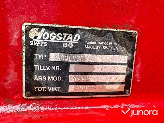 Lastväxlarsläp med tipp Hogstad S3LV30 12 of 30