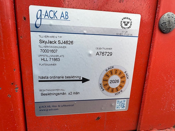 Saxlift Skyjack SJ4626 (repobjekt) 6 of 22