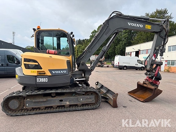 Grävmaskin Volvo ECR88D med tiltrotator & 4 r 6 of 6