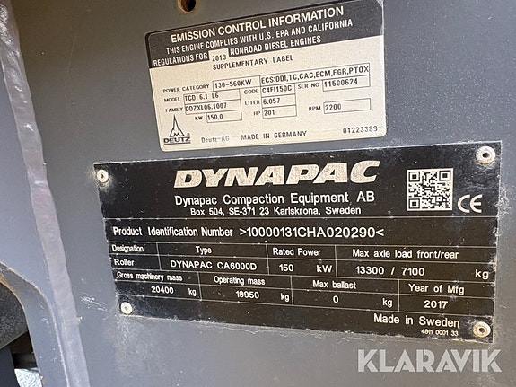 Vält Dynapac CA6000D 5 of 6