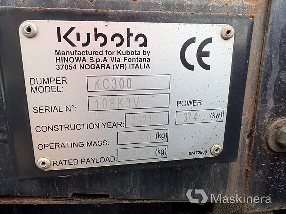 Dumper Banddumper Kubota KC300HR-5 24 of 27