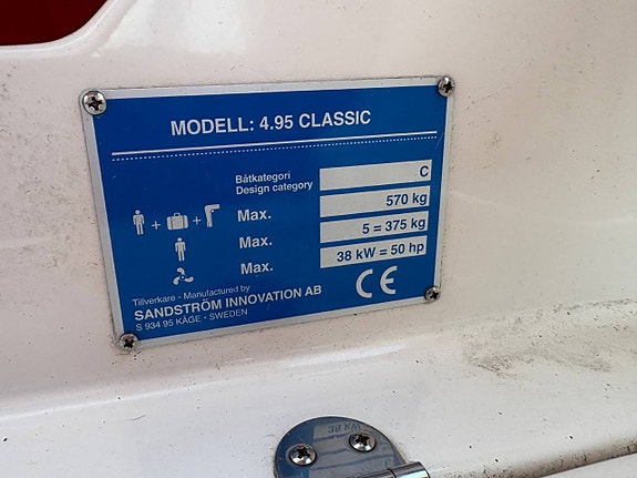 Sandström 495 Classic Tohatsu 30Hk Fyrtakt -16 ENDAST 38h 11 of 12