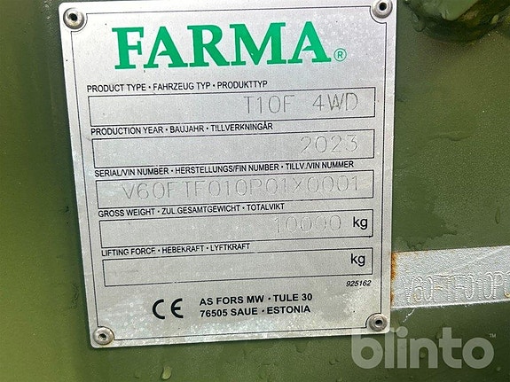 Skogskärra med kran Farma T10F 4WD 5 of 6