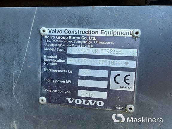 Grävmaskin Volvo ECR235EL 19 of 27