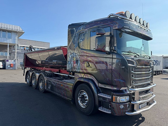 SCANIA R520 V8 SPRIDER-BIL LASTVÄXLARE TRIDEM