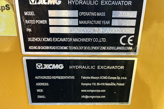 XCMG XE 20E Minigrävare ( 273 h ) 21 of 27