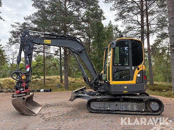 Grävmaskin Volvo ECR58 med Indexator tiltrota 2 of 6