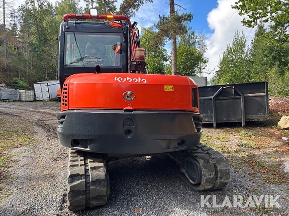 Grävmaskin Kubota KX080-4 med redskap & tiltr 4 of 6
