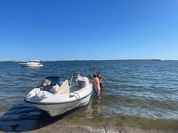 Boston Whaler med 2 Takts motor behöver ses över Därför bra pris 2 of 5