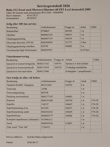 Bella 512 Excel med Mariner/Mercury 60 hk EFI 4-takt 15 of 15