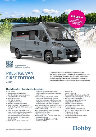 Hobby Prestige Van 640 First Edition