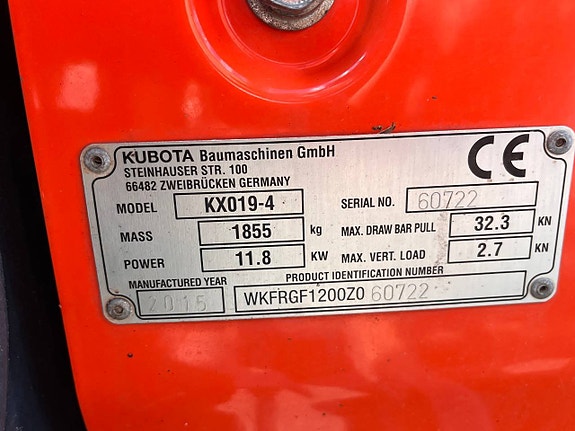 Kubota KX019-4 7 of 9