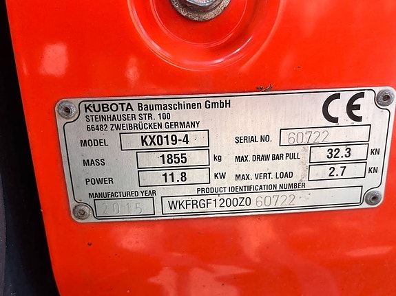 Kubota KX 019-4 7 of 9