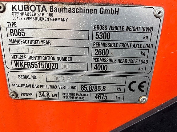 Kubota R 065 4 of 5