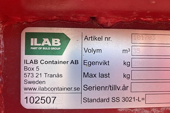 ILAB SS 3021-l Container 20 fot ny (lastväxlar) 14 of 14