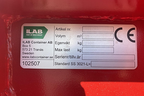 ILAB SS 3021-l Container 20 fot ny (lastväxlar) 3 of 15