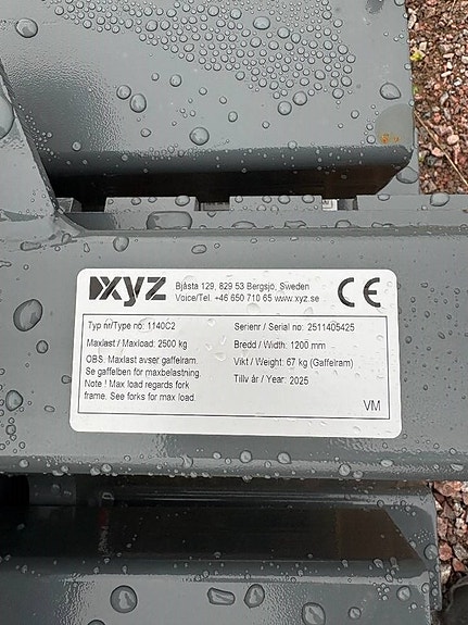 XYZ Gaffelställ 1200 Trima/SMS 2 of 2