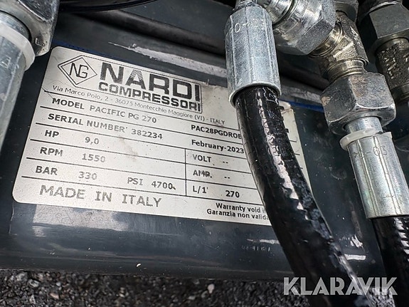 Dykkompressor Nardi Pacific PG 270 6 of 6