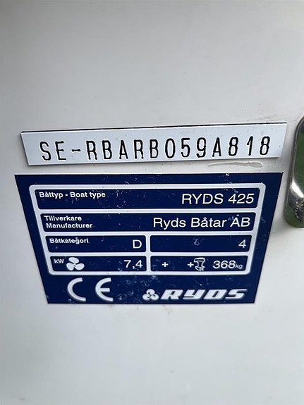 Ryds 425 2018 med Tohatsu MFS 9.8 BS 4-takt 2020 3 of 7
