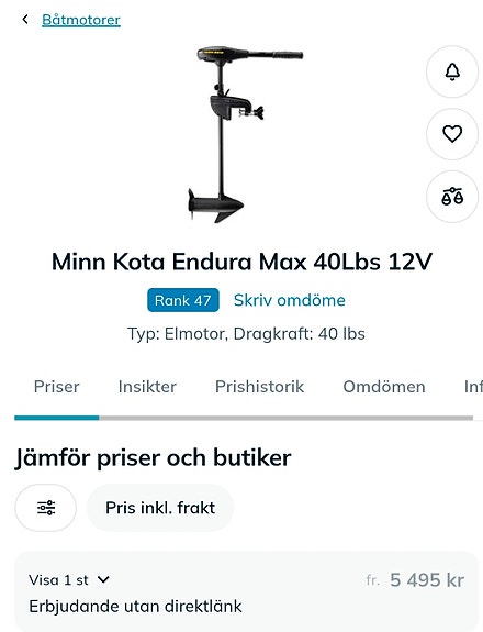 Crescent 430 styrpulpet med 20 hk Johnson + Trailer 4 of 30