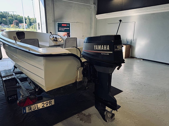 Styrpulpet 4,85 M Yamaha 50hk Autolube Elstart 30 Trailer! 4 of 7